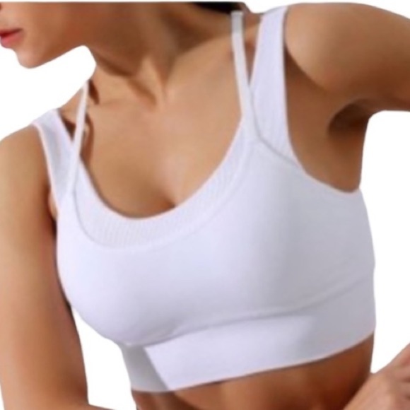 (B20) NEW Qbe Seamless White Sports Bra, Size Small, NWOT - Picture 9 of 9